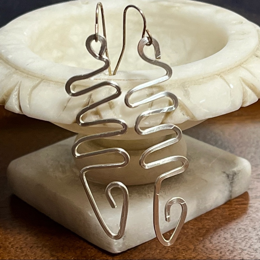 Stylish Silver Wave Earrings